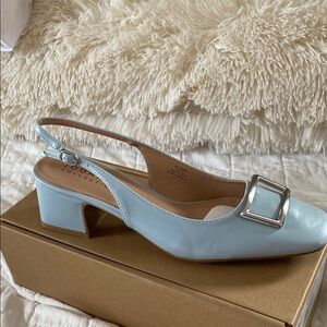Journey Collection Light Blue Slingback Heels
